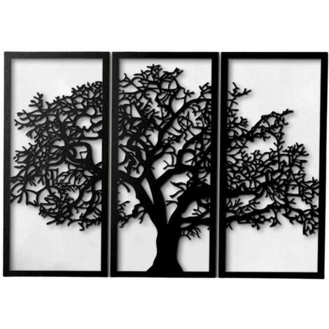 Cornice decorativa albero della vita nero 120x80 cm colore nero