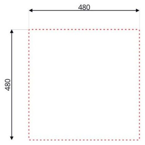 Lavello incasso a una vasca 50x50 cm - Classic N24435AS