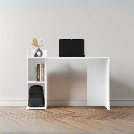 Scrivania Regolabile Clara 120x80 Nero Cemento con Gambe Nere