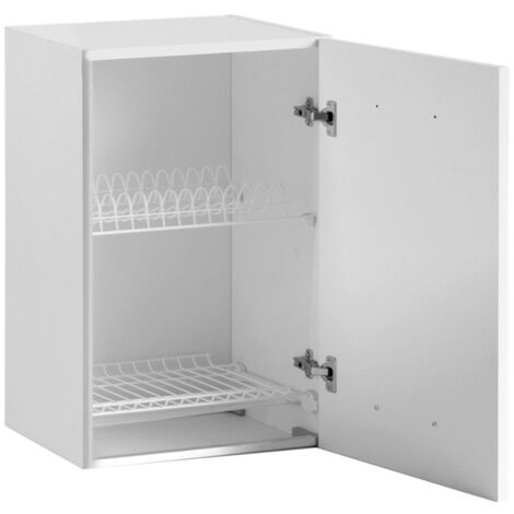 Pensile Scolapiatti Con Vassoio - Armadietto Da Parete Per Cucina O Garage, Nero - Foto 10