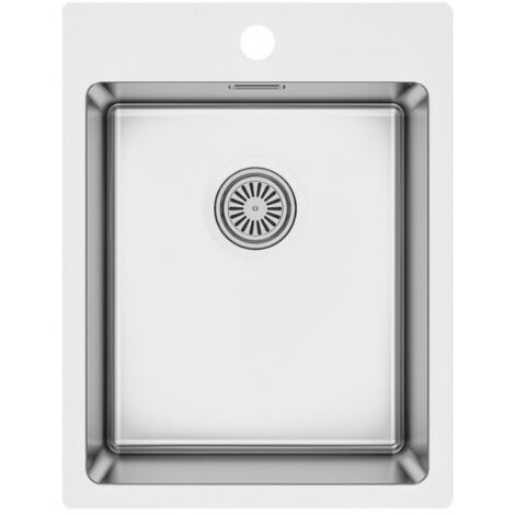 Lavello cucina incasso in acciaio una vasca 39x50.5x20H cm - SA349 Samet (1/4)