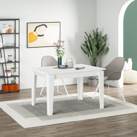 Tavolo moderno allungabile bianco larice 120x80 - Megaron (1/5)