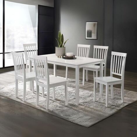 Tavolo rettangolare colore bianco opaco laccato 140x80x74H cm - Dori (1/3)
