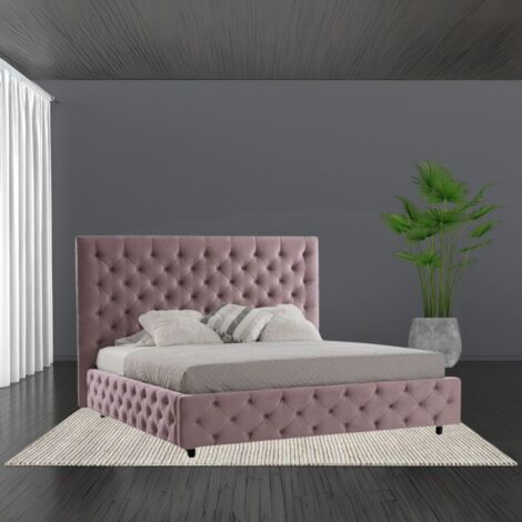 Letto matrimoniale contenitore Sondrio colore rosa (1/5)