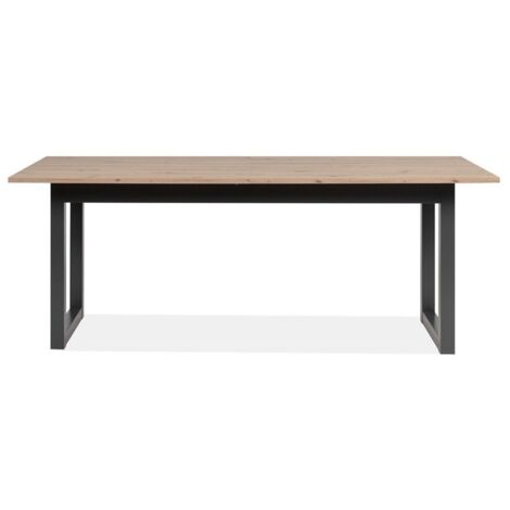 Tavolo allungabile Denver 80C in piano quercia e struttura antracite 200x75x90 cm. (1/5)