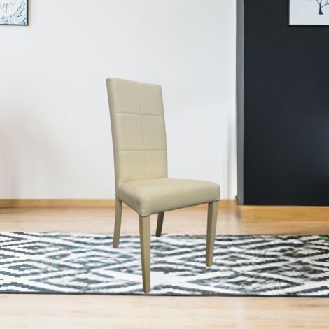 Sedia similpelle Giada colore crema (1/3)