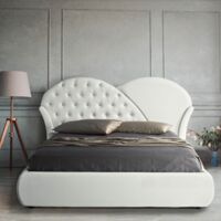 Letto con contenitore Marubi colore bianco