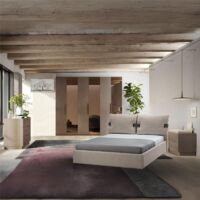 Camera da letto Mustella con letto contenitore bronzo