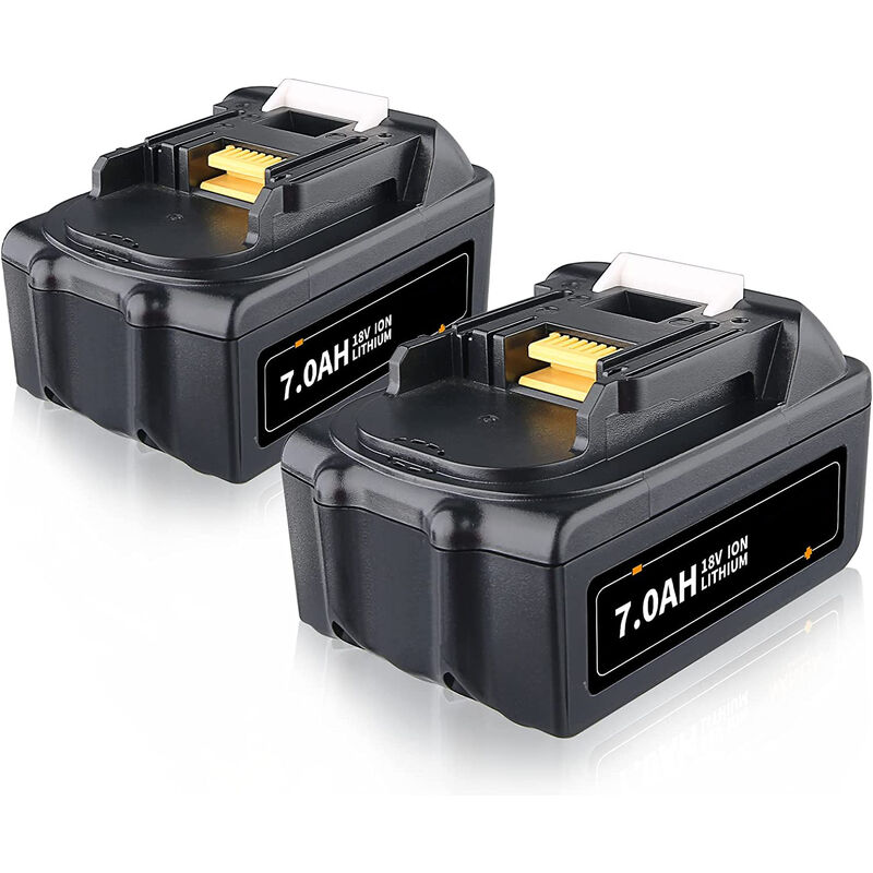 Paquet de 2 18V 5.5Ah Batterie de Rechange pour Makita 18V BL1850B BL1860B  Batterie BL1830B BL1850 BL1860 BL1840 BL1830 BL1820 BL1815 avec indicateur  LED 5500mAh