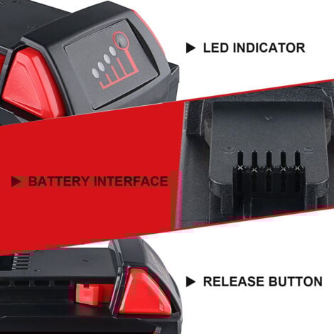 4x Pour Milwaukee M18 18V 5Ah Batterie M18B5 XC Li-Ion 48-11-1860 48-11-1852