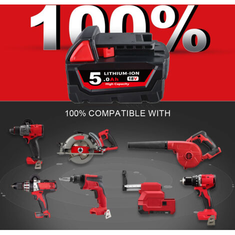 Batterie 18V 9000mAh BATTOOL Pour Outils Milwaukee M18 - Neuve