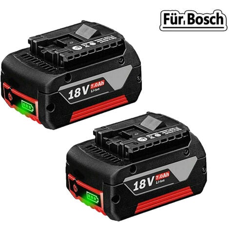 18V 6,5AH pour Bosch BAT610G Batterie Li-ion Remplacement avec LED 8 pièces  / Compatible avec BAT610G BAT618G BAT620 BAT621