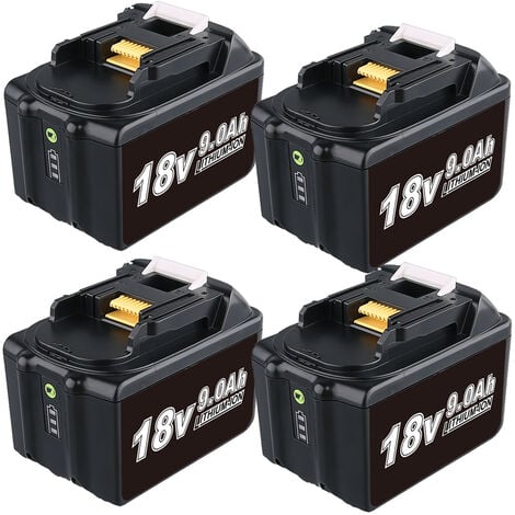 4X Batterie pour Makita 18V 9,0Ah Li-ION Batterie de Rechange pour Makita  18V BL1860