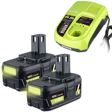 5500mAh Li-ion ErsatzAkku für P108 Ryobi 18V Akku mit Ryobi P117