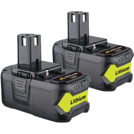 Batterie de remplacement RYOBI P108 18V 8.0Ah pour série ONE+, fonctionne avec P203 P204 P210 RB18L50 RB18L20, Lithium-ion haute capacité，2Pcs (1/5)