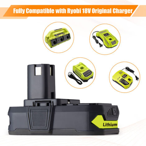 5000Mah 18V Li-Ion Batterie De Remplacement Et Chargeur Pour Ryobi 18V One P108 P107 P104 P105