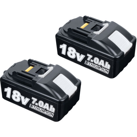 Lot de 2 batteries de remplacement 7,0 Ah pour batterie Makita 18 V, compatibles avec les batteries 18 volts BL1890B BL1860B BL1850B BL1840B BL1830B BL1815 (1/5)