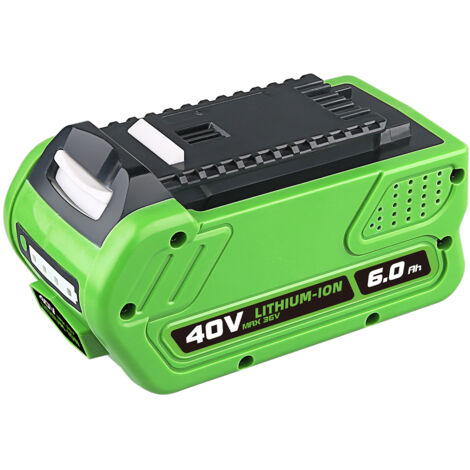 Pdstation – Batterie 40 V 6,0 Ah pour outils GreenWorks – Compatible avec modèles GWL1820, 29472, 29462 – Lithium-ion haute performance
