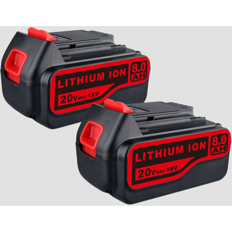 2 pièces LB2X4020 8.0Ah remplacer pour Black & Decker 20V batterie broche LBXR20-OPE LB20 LBX20 LB2X4020-OPE combinaison pour outils sans fil