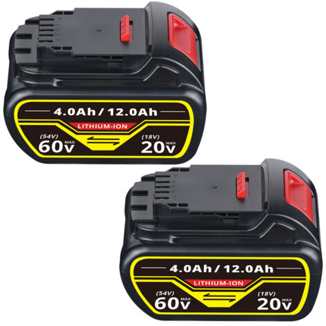 2 pièces 12.0Ah DCB606 remplacer pour DeWalt 20 V/60 V broche de batterie Compatible avec les outils DeWalt Flex-Volt DCB609 DCB612 DCB609-2 (1/5)