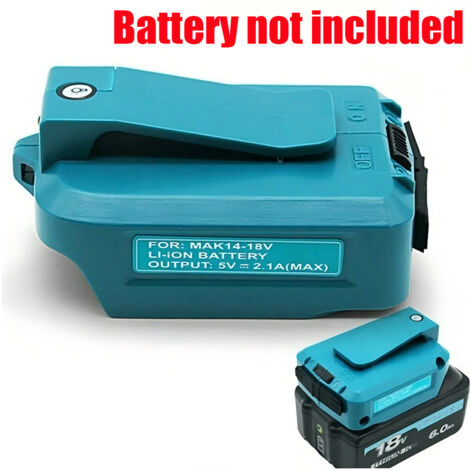 1 PC USB Adaptateur de chargeur d'alimentation Convertisseur LED Remplacement pour MAKITA ADP05 Adaptateur de batterie Li-ion 14-18V compatible avec la batterie MAKITA 14-18V (1/5)