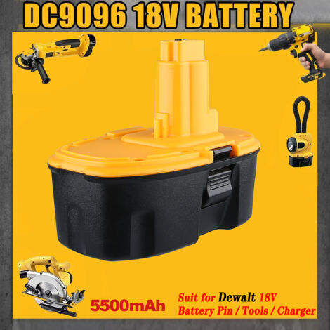 18V 5500mAh Ni-MH Batterie pour Dewalt DW9095 DC9096 DE9503 DW9096 DE9093 DE9098 DC410 DC411BDW056 DCS331B DCF059KL DCD760B DC988 DC925 DC618 (1/5)