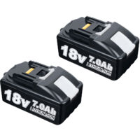Lot de 2 batteries de remplacement 7,0 Ah pour batterie Makita 18 V, compatibles avec les batteries 18 volts BL1890B BL1860B BL1850B BL1840B BL1830B BL1815