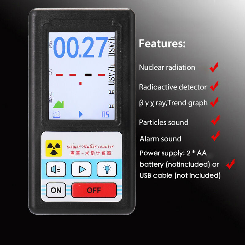 Contatore Geiger JD-3001 + rilevatore di radiazioni elettromagnetiche con  impostazione di allarme