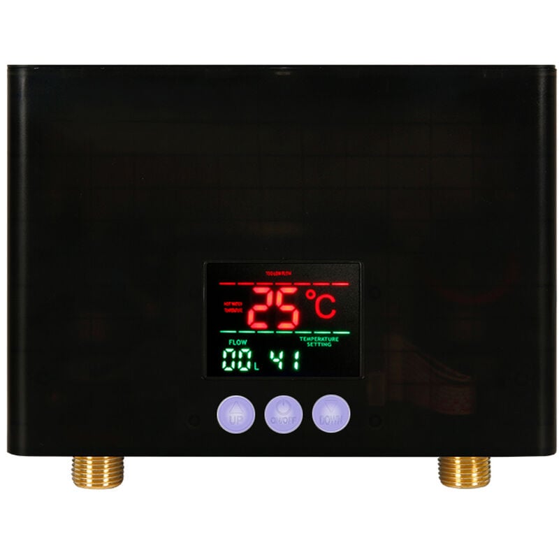 Randaco Rubinetto elettrico da 220 V con scaldacqua ，scaldacqua istantaneo  con display LCD, per cucina, giardino, acqua calda istantanea