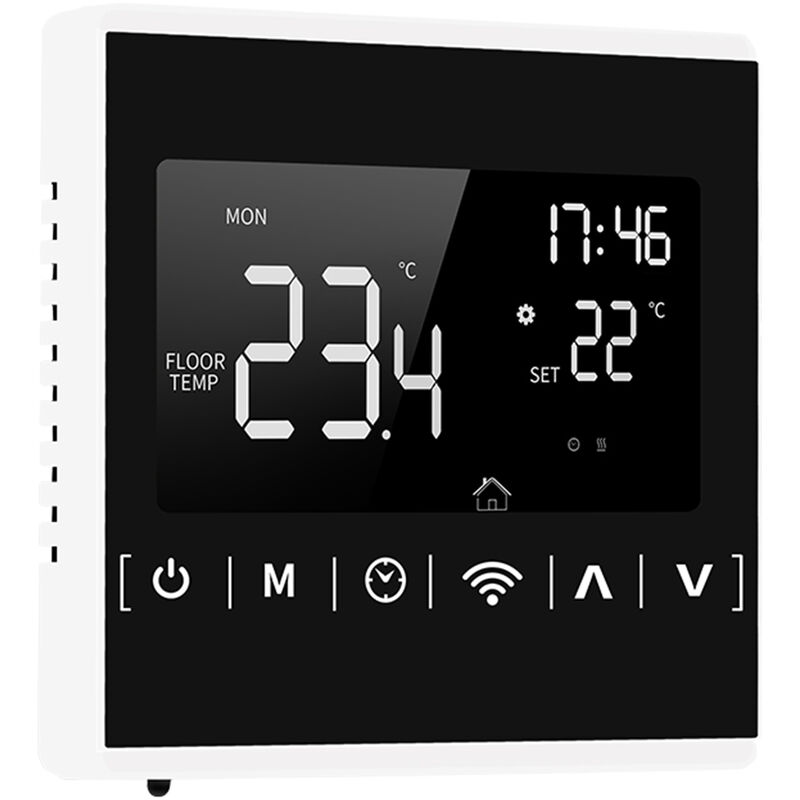 MEIH 85-250V Wi-Fi Termostato intelligente Termostato programmabile  settimanale Controllo APP Retroilluminazione LCD Termostato Protezione da  surriscaldamento Funzione antigelo ℃/ ℉ commutabile, Bianc