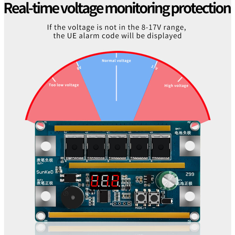 Saldatrice A Punti Portatile SE-209 - Per Batterie, Con Batteria 5.0Ah E Display OLED - Foto 8
