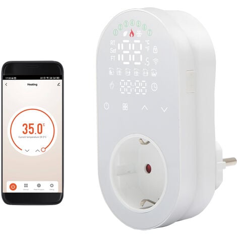 Termostato Digitale 230V Con Presa - Regolatore Temperatura Per Serra, Riscaldamento E Raffreddamento