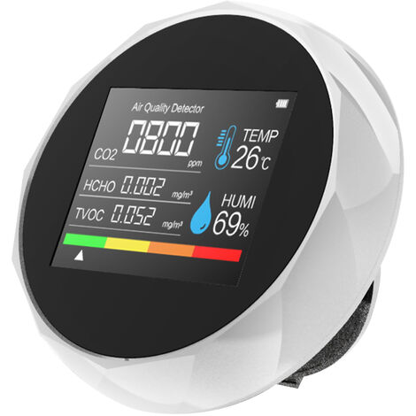 Rilevatore Anidride Carbonica 6 In 1 - Monitor Qualità Aria, Per CO2, CO, PM, HCHO, TVOC, Temperatura, Display LED - Foto 10