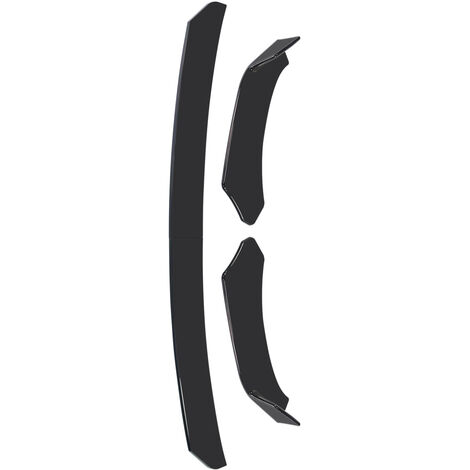Kit Paraurti Auto Sportivo - Splitter Anteriore In ABS Nero Lucido, 4 Pezzi Universali - Foto 8