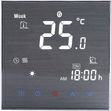 Acquista Termostato da parete intelligente programmabile Sensore NTC  Display LCD Pulsante a sfioramento Riscaldamento elettrico Pavimento caldo