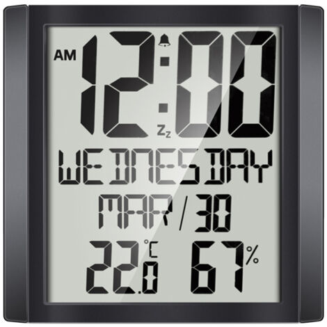 Orologio da parete digale a 8 colori Orologio digale grande da 16,2 pollici con data della temperatura Dimmer automatico della luminosà della luce notturna DST automatica  15