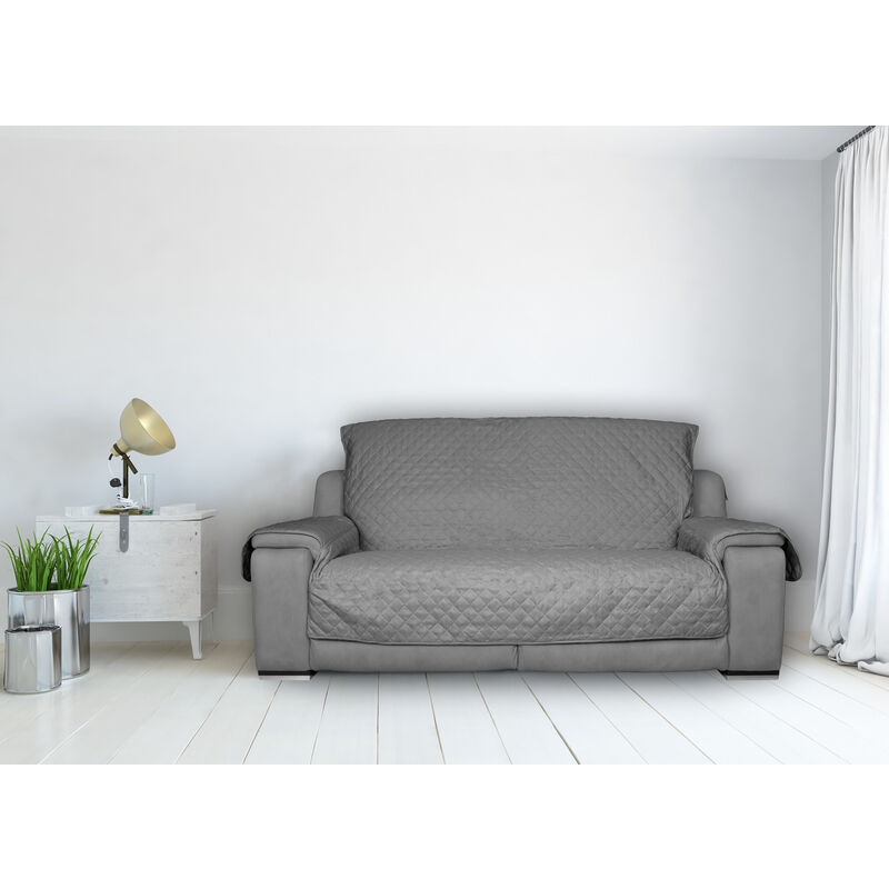 BIANCHERIAWEB - Copridivano Trapuntato Disegno Gnomi Colore Blu 4 Posti Blu 8016111268798