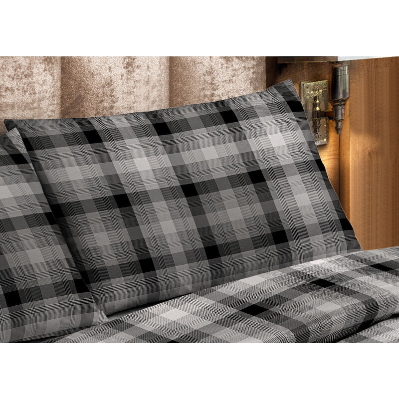 STARBEDIA Set Copripiumino Natalizio Queen Size - Morbida Microfibra Con Renne E Fiocchi Di Neve, Reversibile, Con 8 Lacci