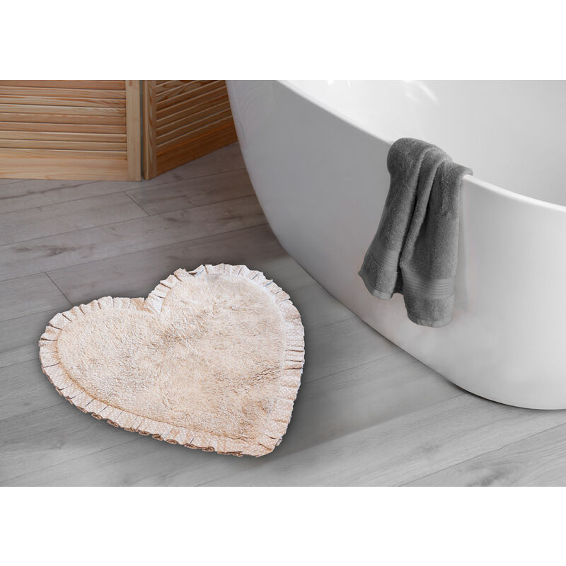 Tappeto Bagno Doccia Spugna Tappetino Assorbente Cotone Pelo Corto Mod.  Love O.B - Biancheriaweb