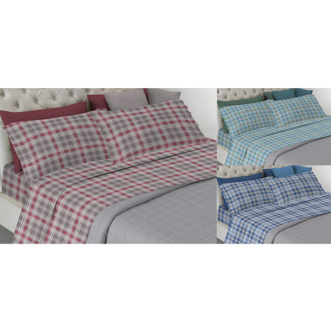 Completo Lenzuola Letto Pensieri Delicati 100% Cotone Disegno Gufi