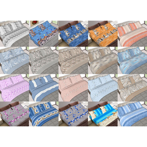 Completo Lenzuola Letto In 100% Cotone Made In Italy Vari Disegni C.N, misuraPiazza E MezzacolorePois Arancio