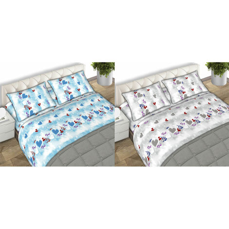 Completo Letto Matrimoniale In Cotone 100% Scozzese Bordeaux - Antipilling E Anallergico - Foto 2