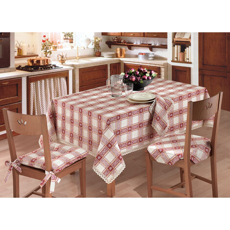 Set Cuscini Coprisedia Imbottiti Sfoderabili Modello Dama Made In Italy, misuraMorbidone 4PzcoloreRosso