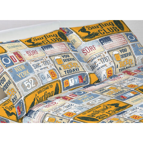 Coppia Federe Letto 100% Cotone Dis. Ginko Moderno Bottoni Laterali, misuraFederecoloreVerde