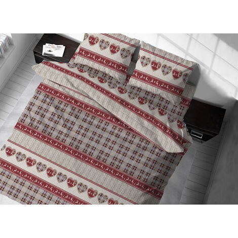Homebox Set Copripiumino Cotone Egiziano 1200 Fili - King Size, Stampa Rami, Crema - Foto 9