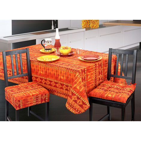 Set Cuscini Coprisedia Imbottiti Sfoderabili Modello Sequoia Made In Italy, misuraAletta 6PzcoloreArancio
