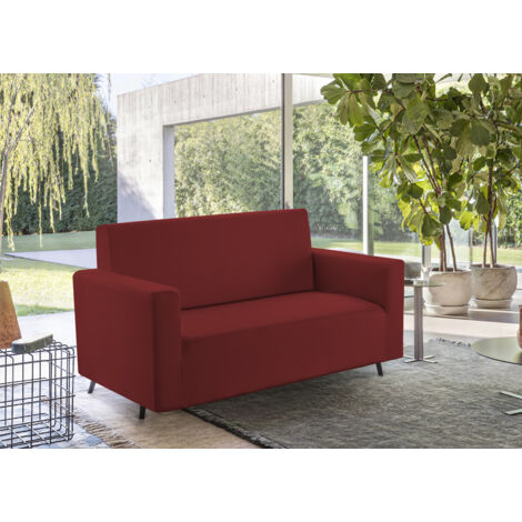 Copridivano Tinta Unita Elasticizzato Antimacchia Modello Sagomato Colore Bordeaux, misuraPoltronacoloreBordeaux