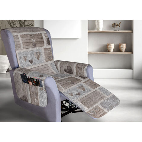 Copripoltrona Reclinabile Trapuntata Shabby Love Poltrona Relax Linea Pensieri Delicati, misuraPoltronacoloreRosso