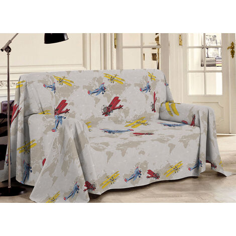 Telo Arredo Multiuso Gabel Detroit Avio – 270x270 Cm, 100% Cotone Sweet-Touch, Made In Italy, Certificato Oeko-Tex, Copridivano O Tovaglia - 6