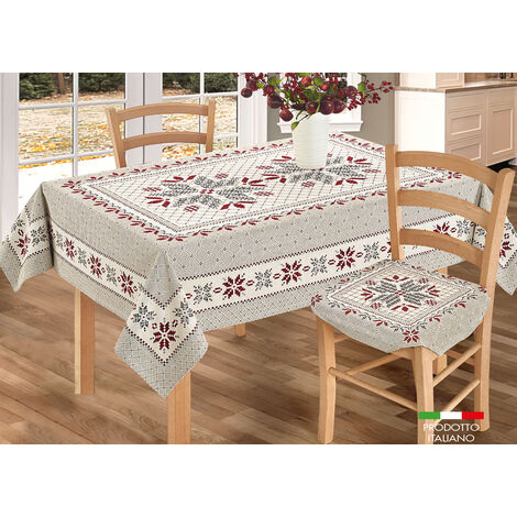 Tovaglia Copritavolo Centrino Runner Tavola Tirolese Montagna Baita Tricot, misura140x180coloreTricot